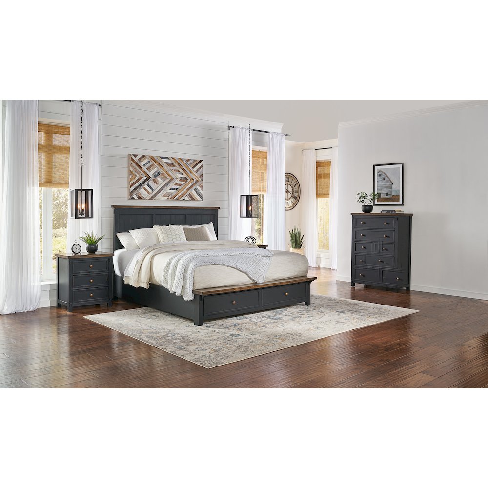 Stormy Ridge King Storage Bed, Chicory / Black. Picture 7