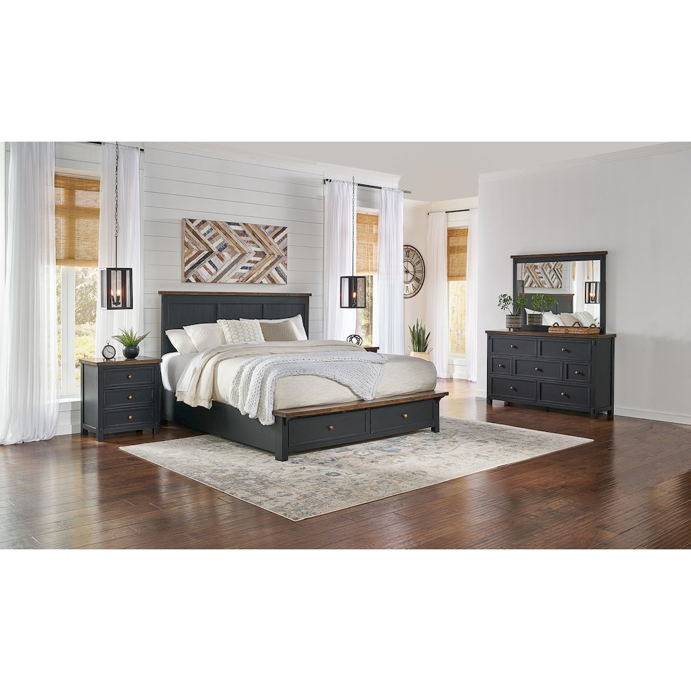 Stormy Ridge King Storage Bed, Chicory / Black. Picture 9