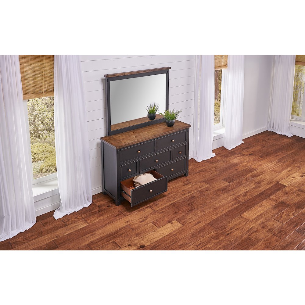 Stormy Ridge Dresser & Mirror, Chicory / Black. Picture 8