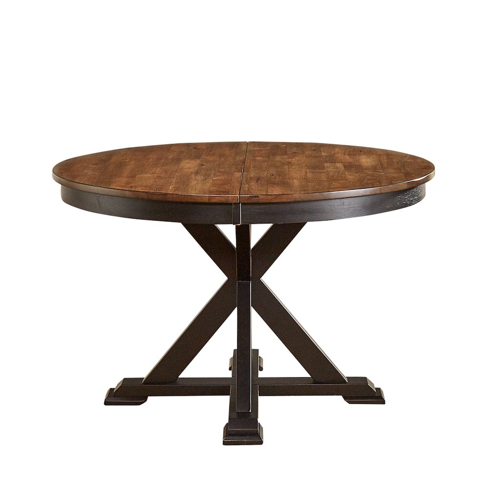 48" - 63" Oval Extending Dining Table with (1) 15" Table Leaf, Chicory / Black. Picture 2