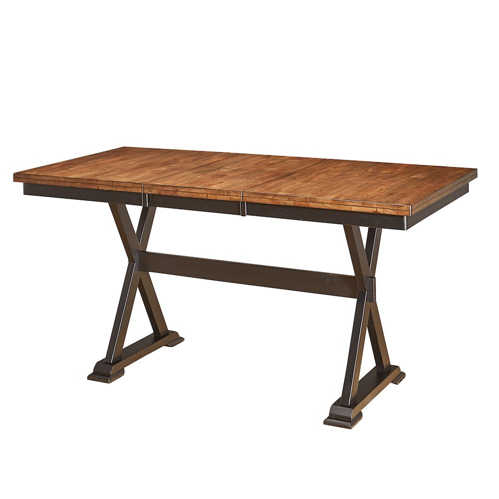 54" - 72" Gather Height Table with (1) 18" Butterfly Leaf, Chicory / Black. Picture 1