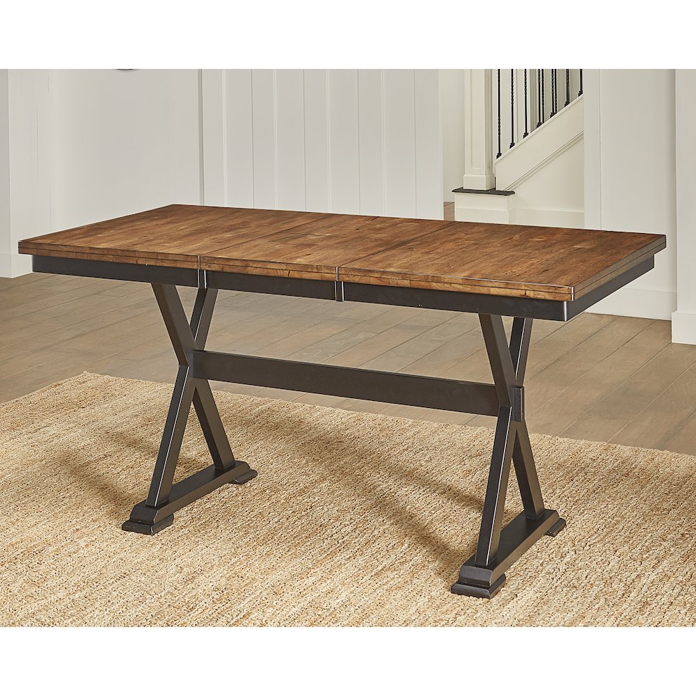 54" - 72" Gather Height Table with (1) 18" Butterfly Leaf, Chicory / Black. Picture 4