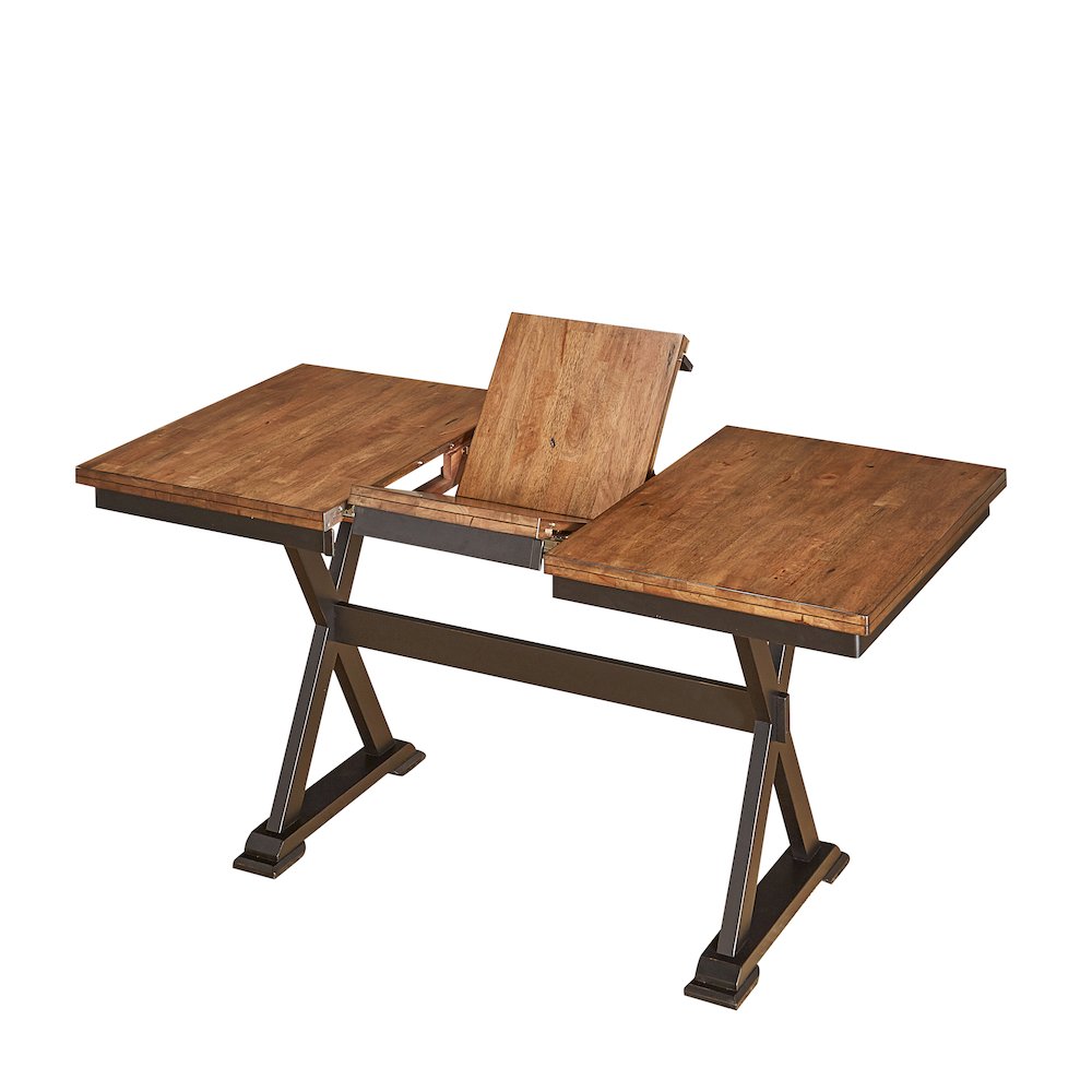 54" - 72" Gather Height Table with (1) 18" Butterfly Leaf, Chicory / Black. Picture 2