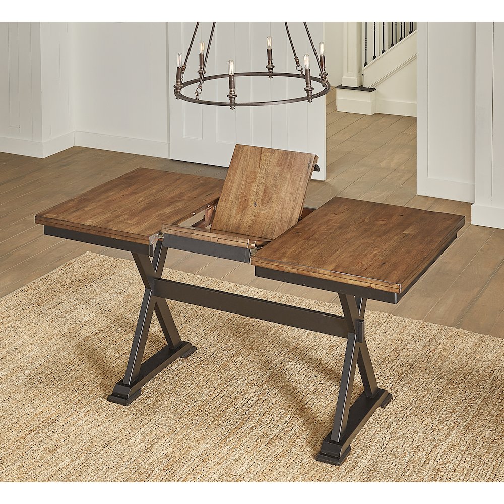 54" - 72" Gather Height Table with (1) 18" Butterfly Leaf, Chicory / Black. Picture 3