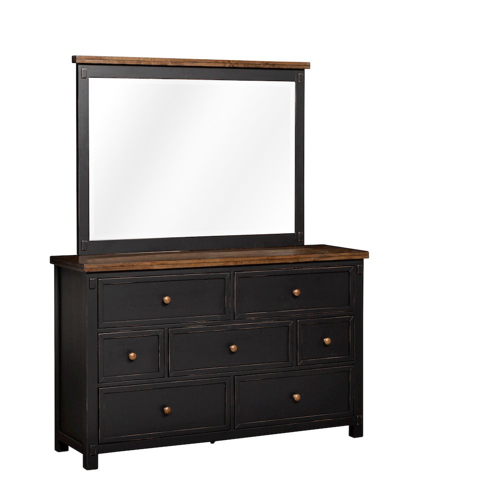 Stormy Ridge Dresser & Mirror, Chicory / Black. Picture 2