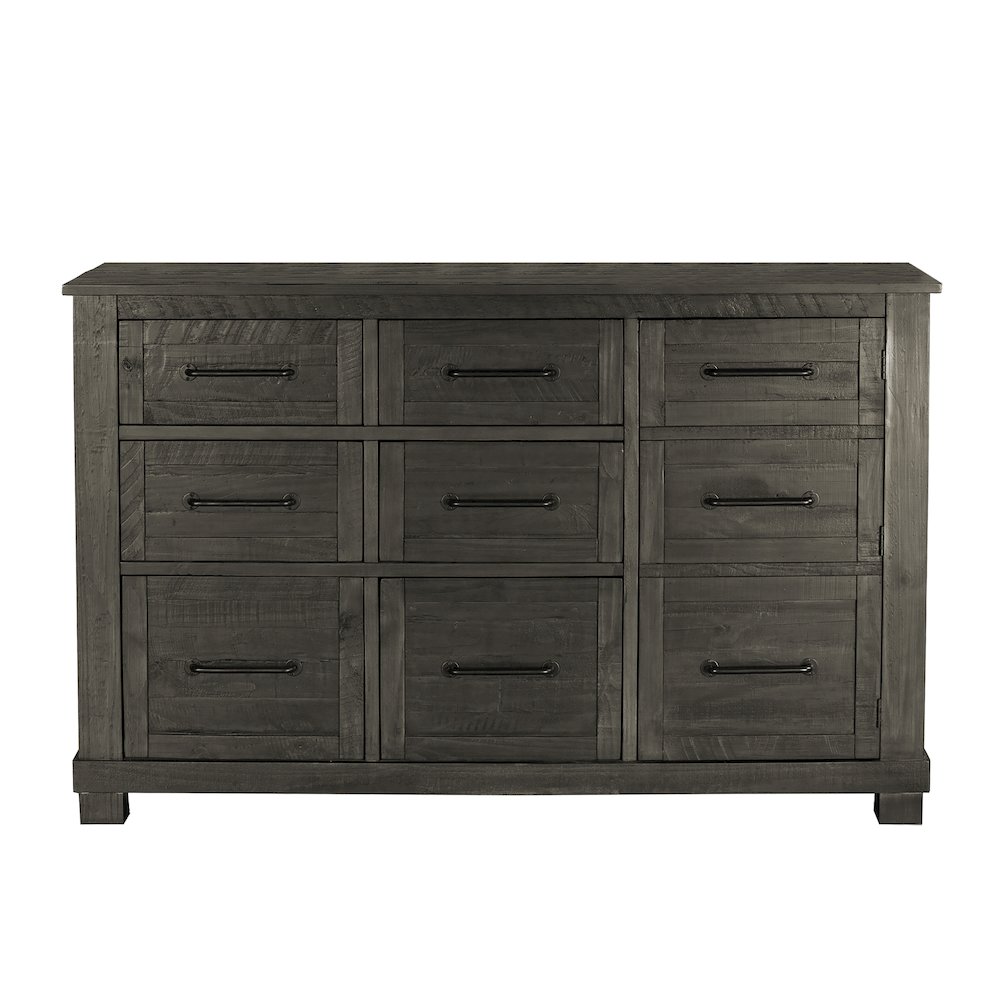Sun Valley 9-Drawer Dresser, Charcoal Finish. Picture 2