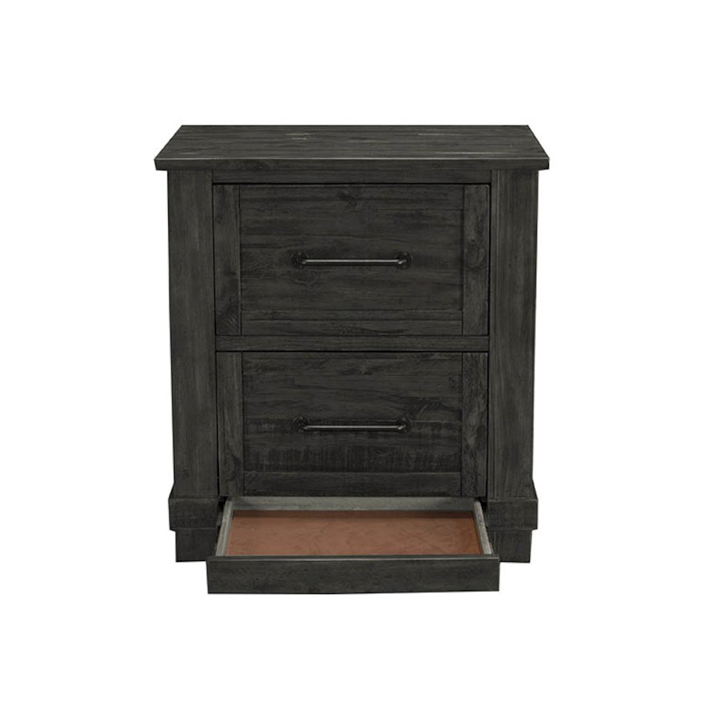 Sun Valley Nightstand, Charcoal Finish. Picture 2