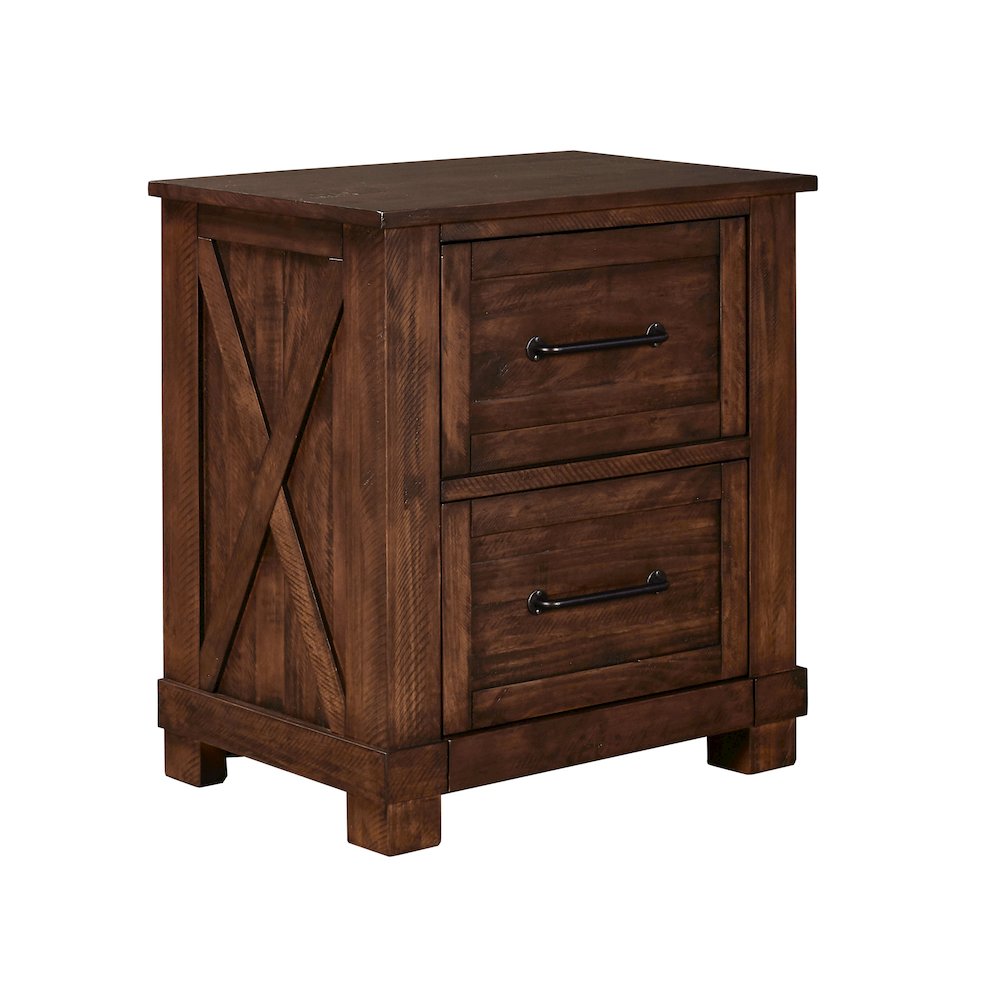 Sun Valley Nightstand, Rustic Timber Finish. Picture 1