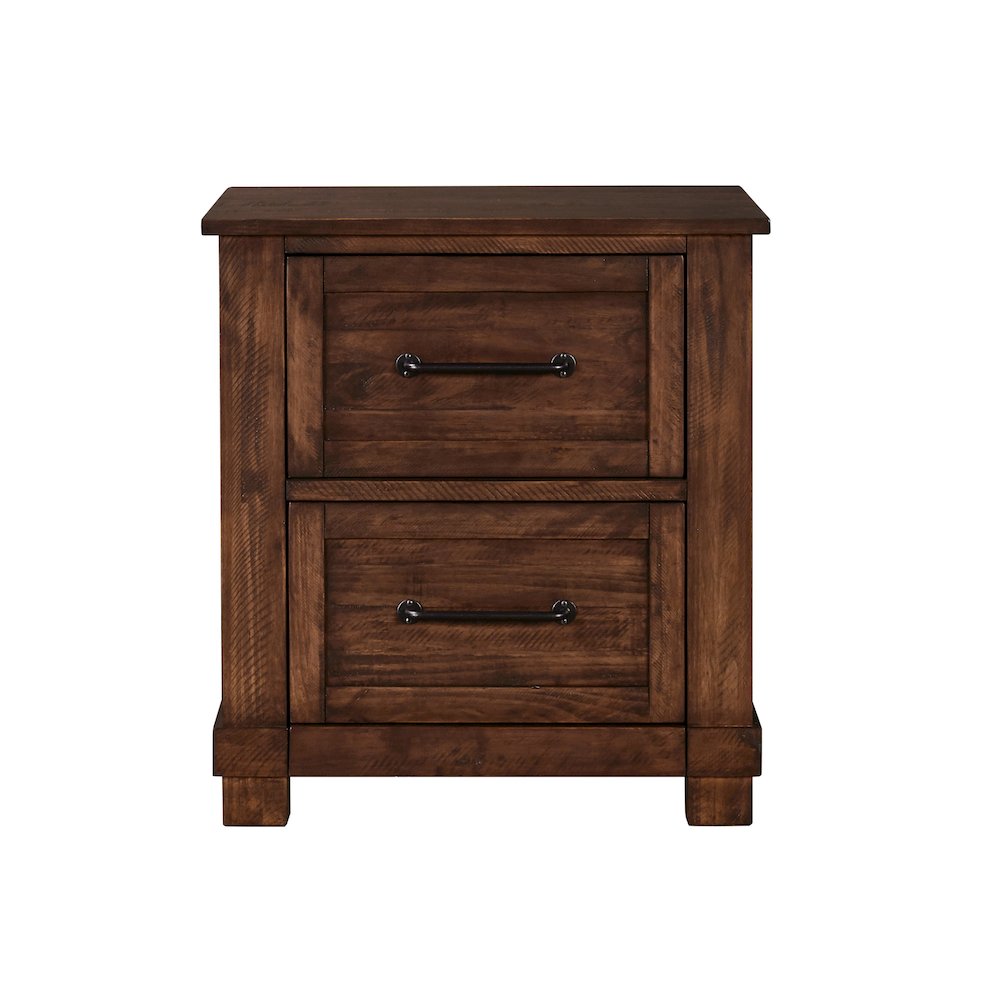 Sun Valley Nightstand, Rustic Timber Finish. Picture 2