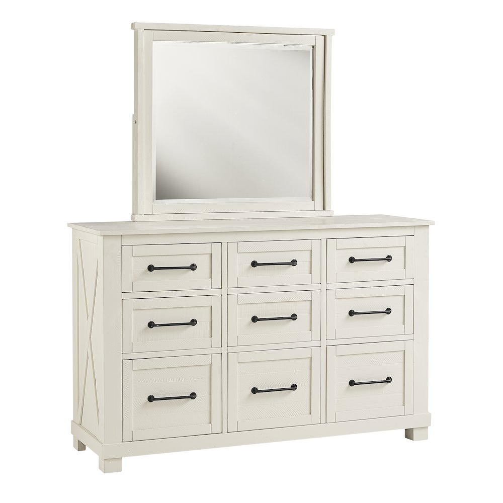 Sun Valley 9-Drawer Dresser, White Finish. Picture 1