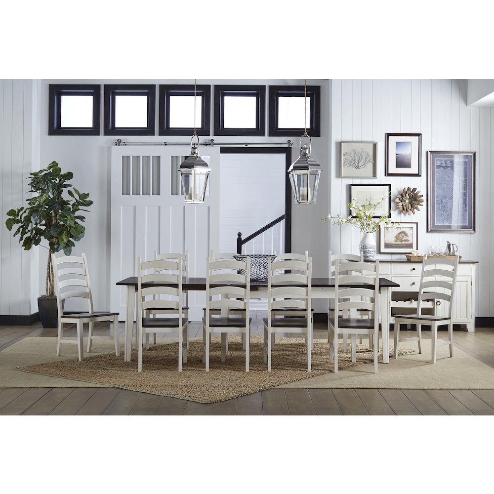 Toluca 60" - 132" Rectangular Leg Table with (3) 24" Self-Storing Leaves. Picture 7