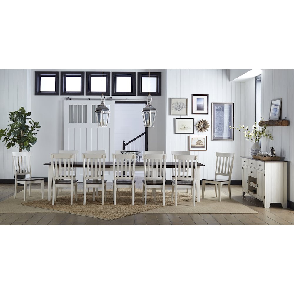 Toluca 60" - 132" Rectangular Leg Table with (3) 24" Self-Storing Leaves. Picture 9