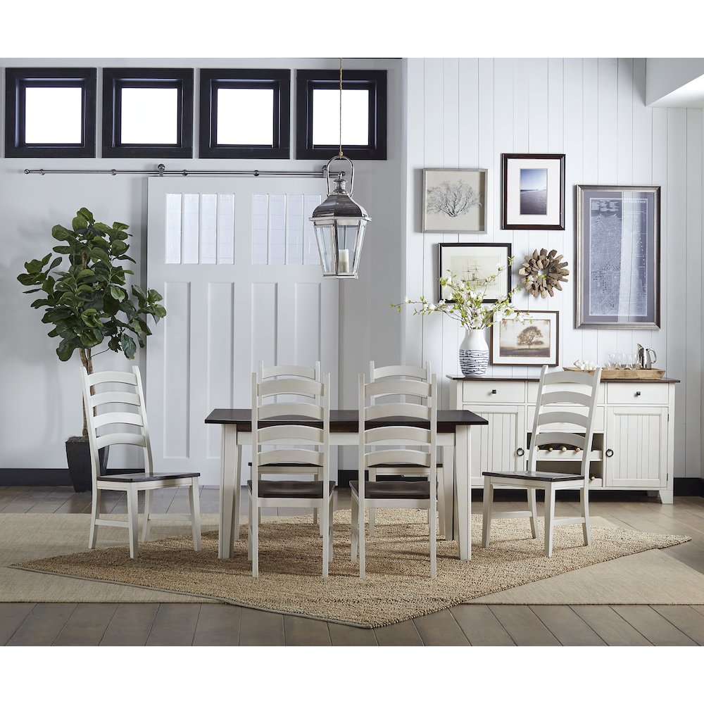 Toluca 60" - 132" Rectangular Leg Table with (3) 24" Self-Storing Leaves. Picture 10