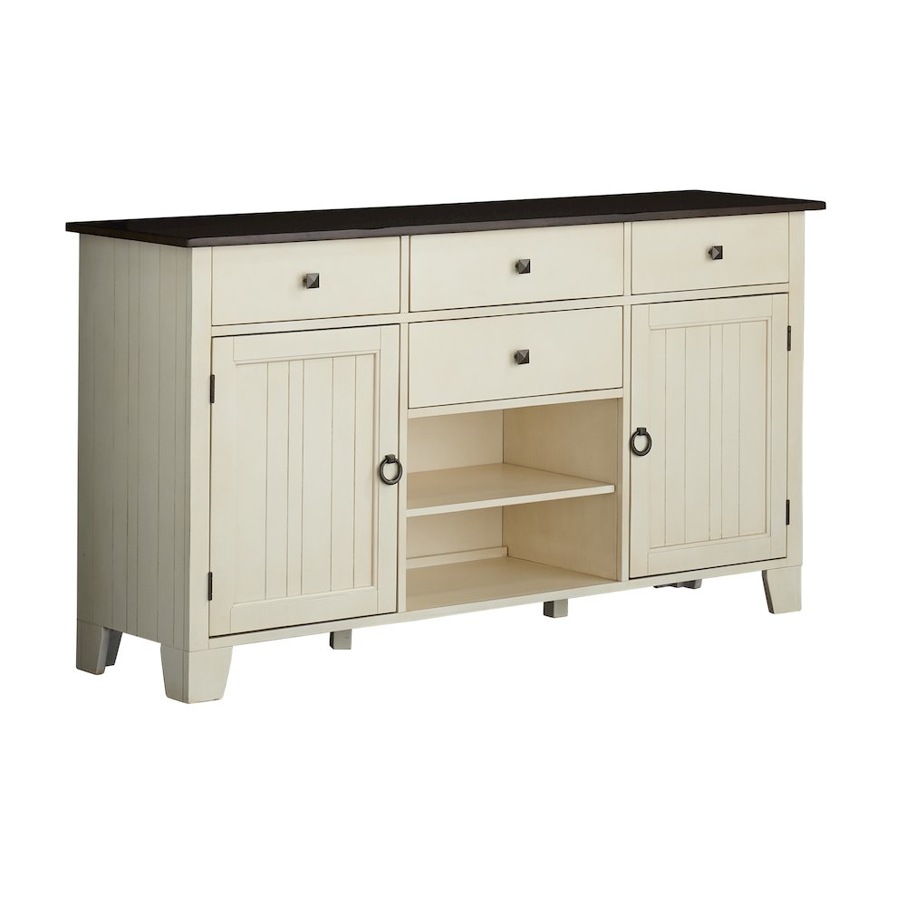 Toluca 66" Server, Chalk / Cocoa Bean. Picture 1