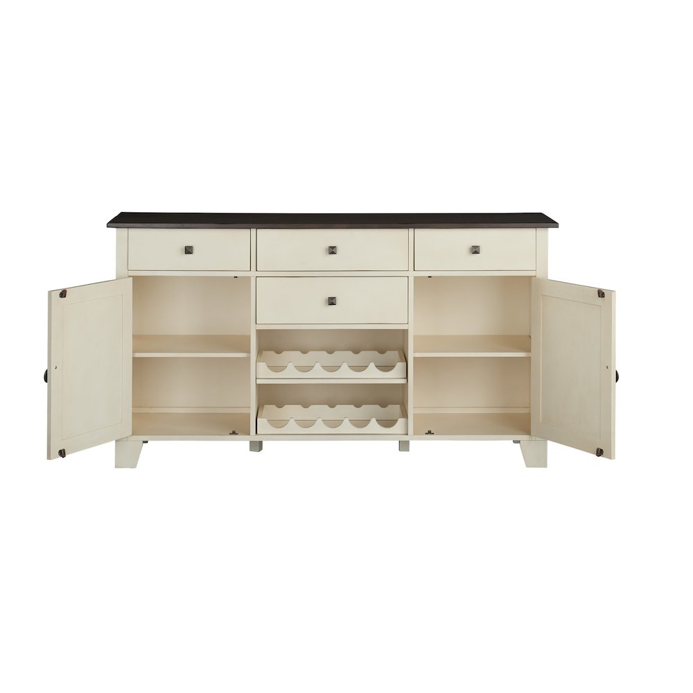 Toluca 66" Server, Chalk / Cocoa Bean. Picture 3