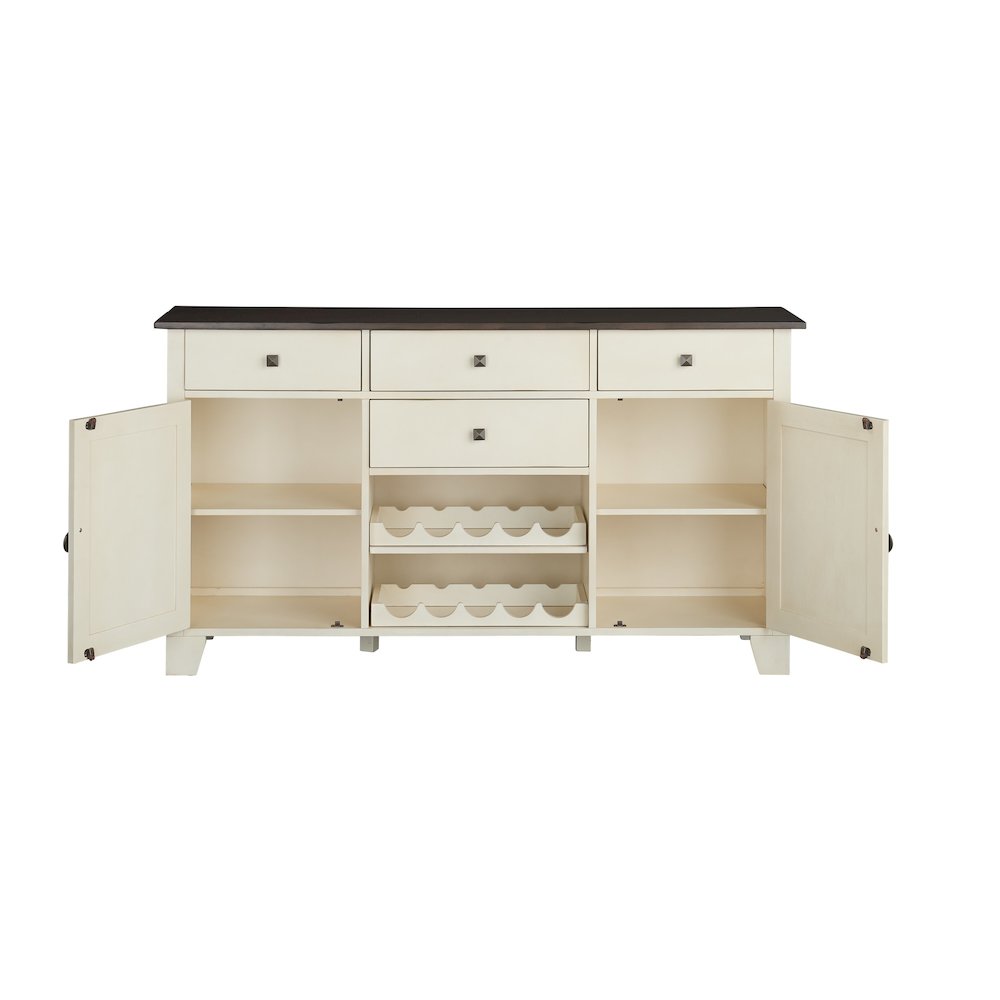 Toluca 66" Server, Chalk / Cocoa Bean. Picture 5