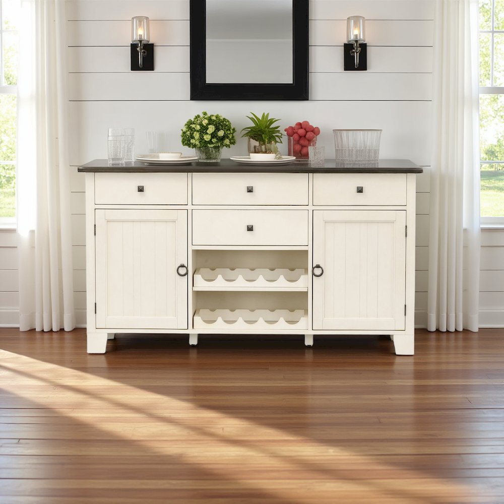 Brown Wine Cabinet with Storage, Farmhouse Coffee Bar and Bar Cabinet. Picture 3