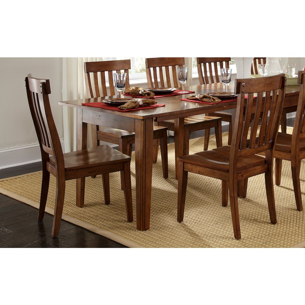Toluca Slatback Side Chair, Rustic Amber. Picture 4