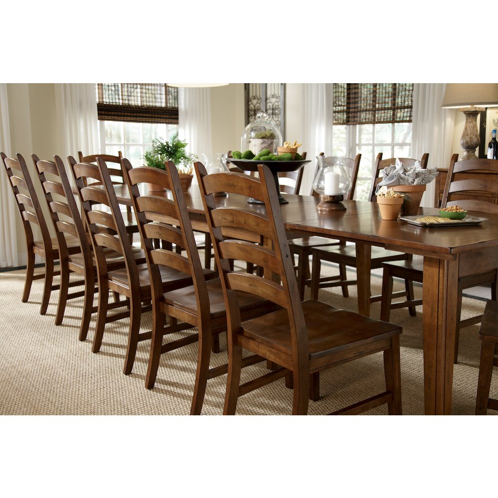 Toluca Ladderback Side Chair, Rustic Amber. Picture 2