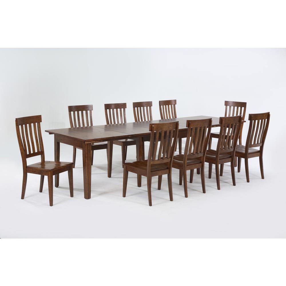 Rustic Amber Rectangular Dining Table with Self-Storing Leaves, Belen Kox. Picture 2