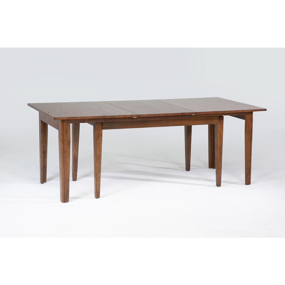 Rustic Amber Rectangular Dining Table with Self-Storing Leaves, Belen Kox. Picture 1
