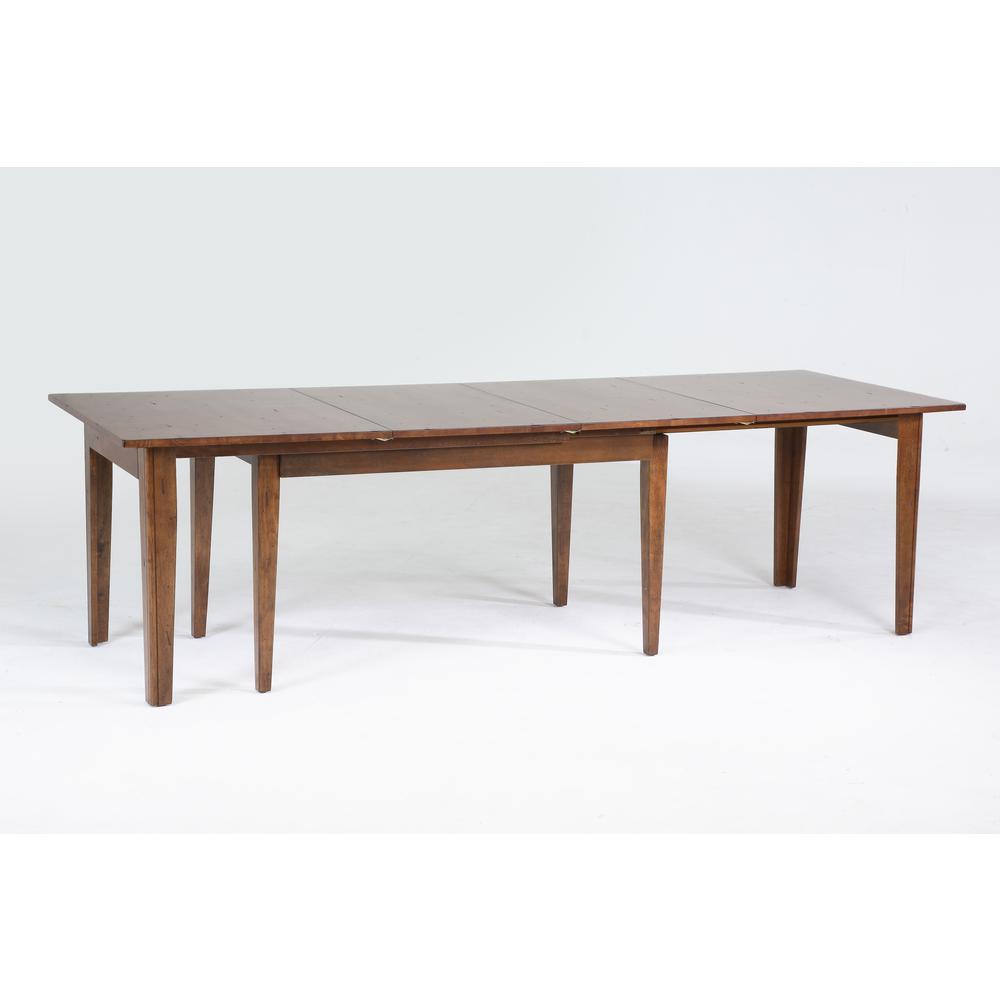 Rustic Amber Rectangular Dining Table with Self-Storing Leaves, Belen Kox. Picture 3
