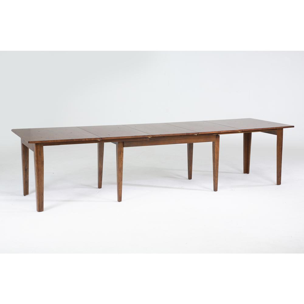 Rustic Amber Rectangular Dining Table with Self-Storing Leaves, Belen Kox. Picture 4