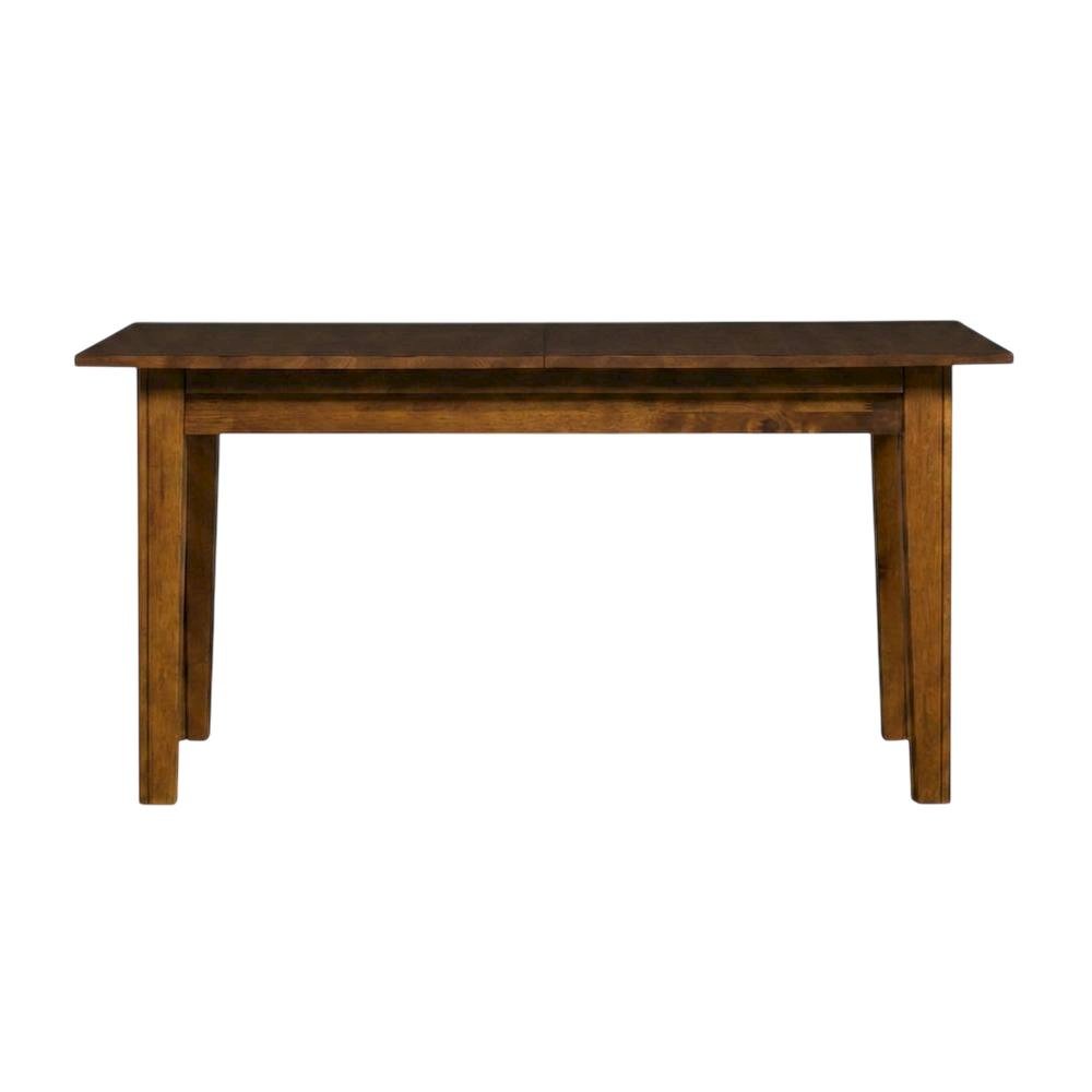 Rustic Amber Rectangle Dining Table with Distressed Finish and Adjustable Length. Picture 4
