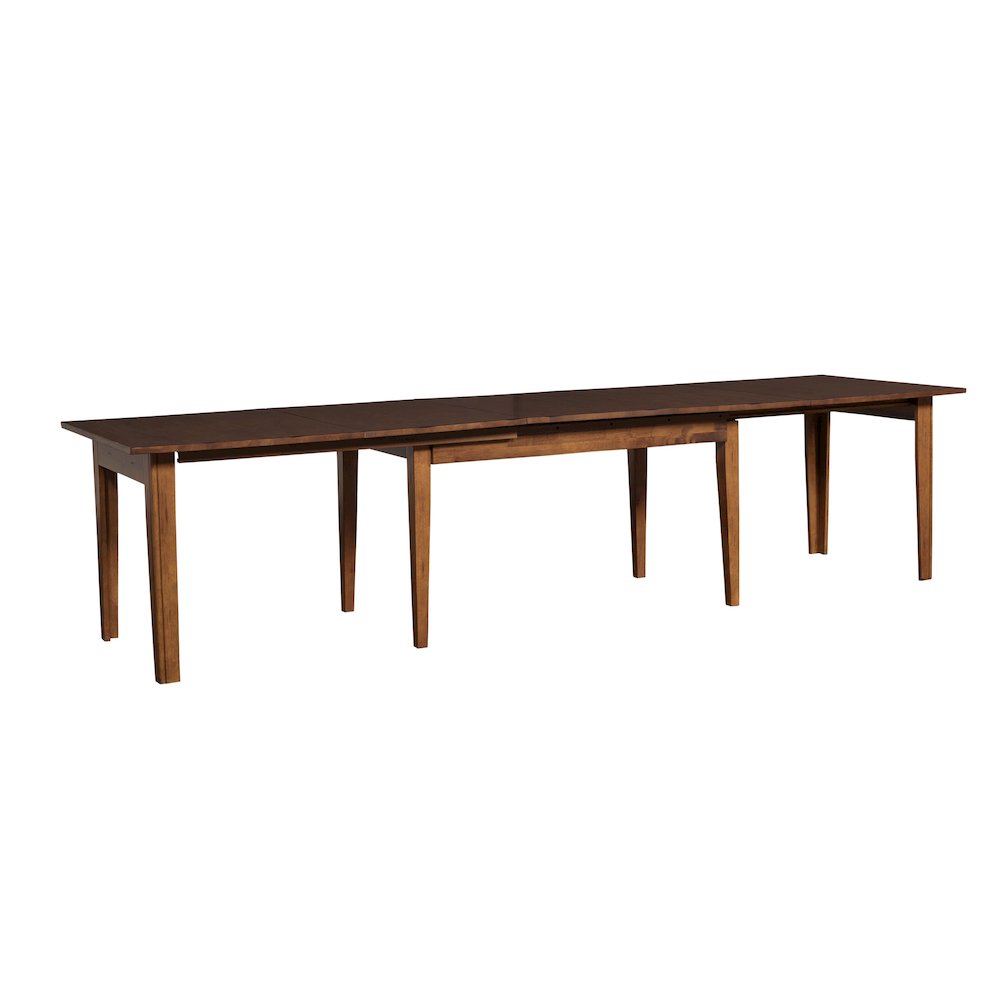 Toluca 61.25" - 133.25" Rectangular Leg Table with (3) 24" Self-Storing Leaves. Picture 3