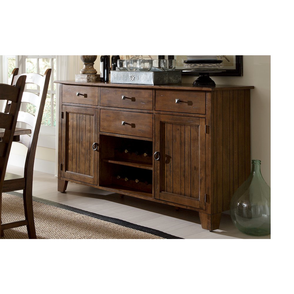 Toluca 66" Server, Rustic Amber. Picture 2