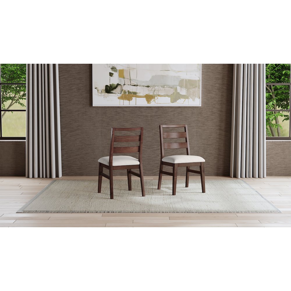 Voss Ladderback Upholstered Side Chair (2 pack), Sable. Picture 4