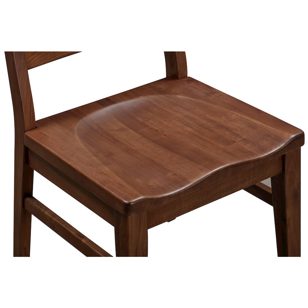 Voss Ladderback Chair with Wood Seat (2 pack), Sable. Picture 3