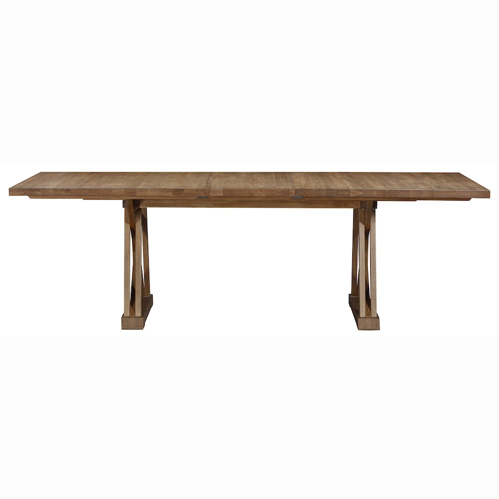 Weston Trestle Table with (1) 18" Sefl-Storing Leaf, Acorn. Picture 3