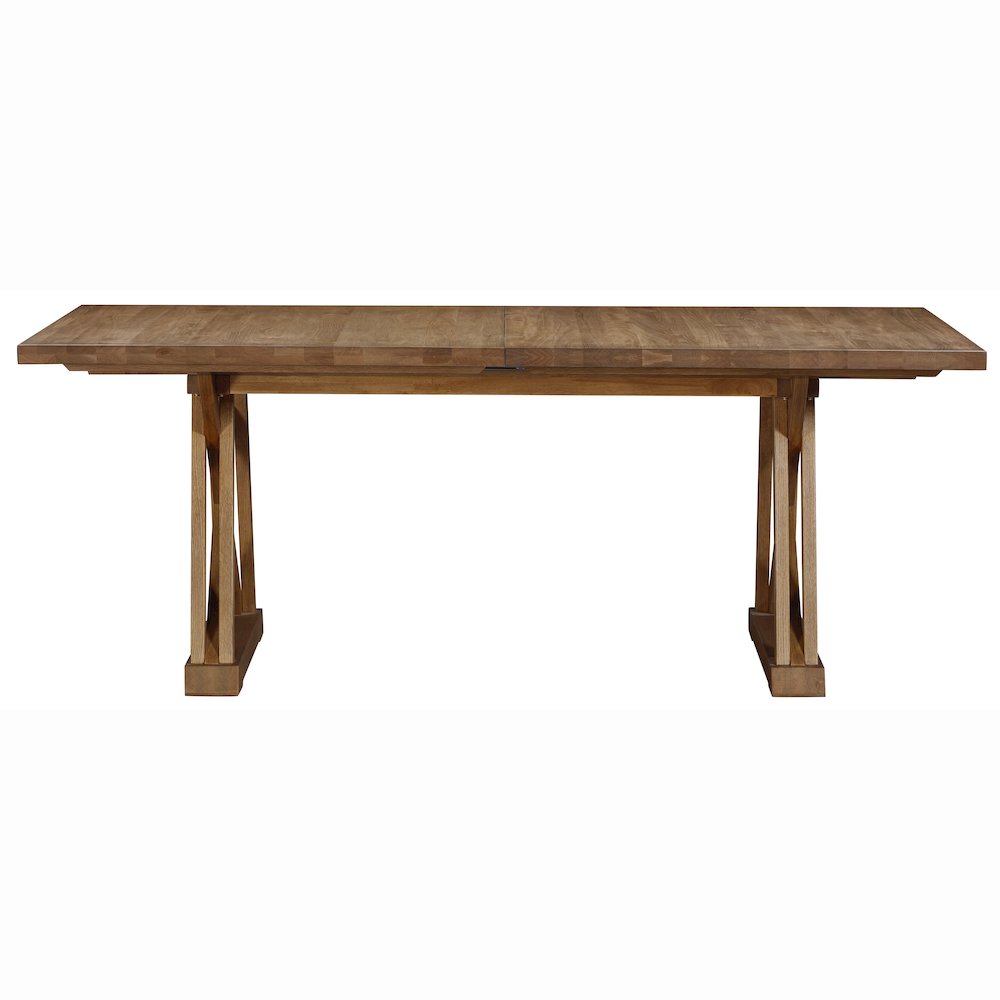 Weston Trestle Table with (1) 18" Sefl-Storing Leaf, Acorn. Picture 2