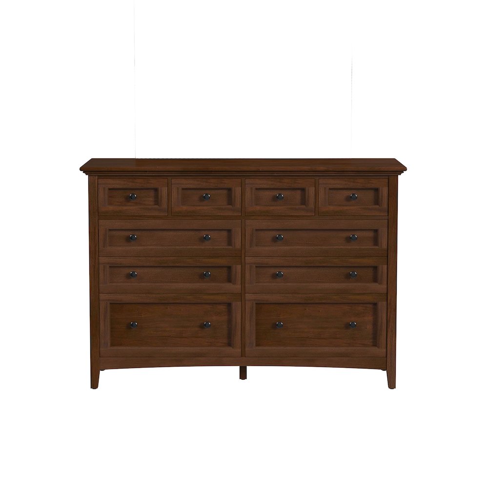 Westlake 10 Drawer Master Dresser, Cherry Brown Finish. Picture 2