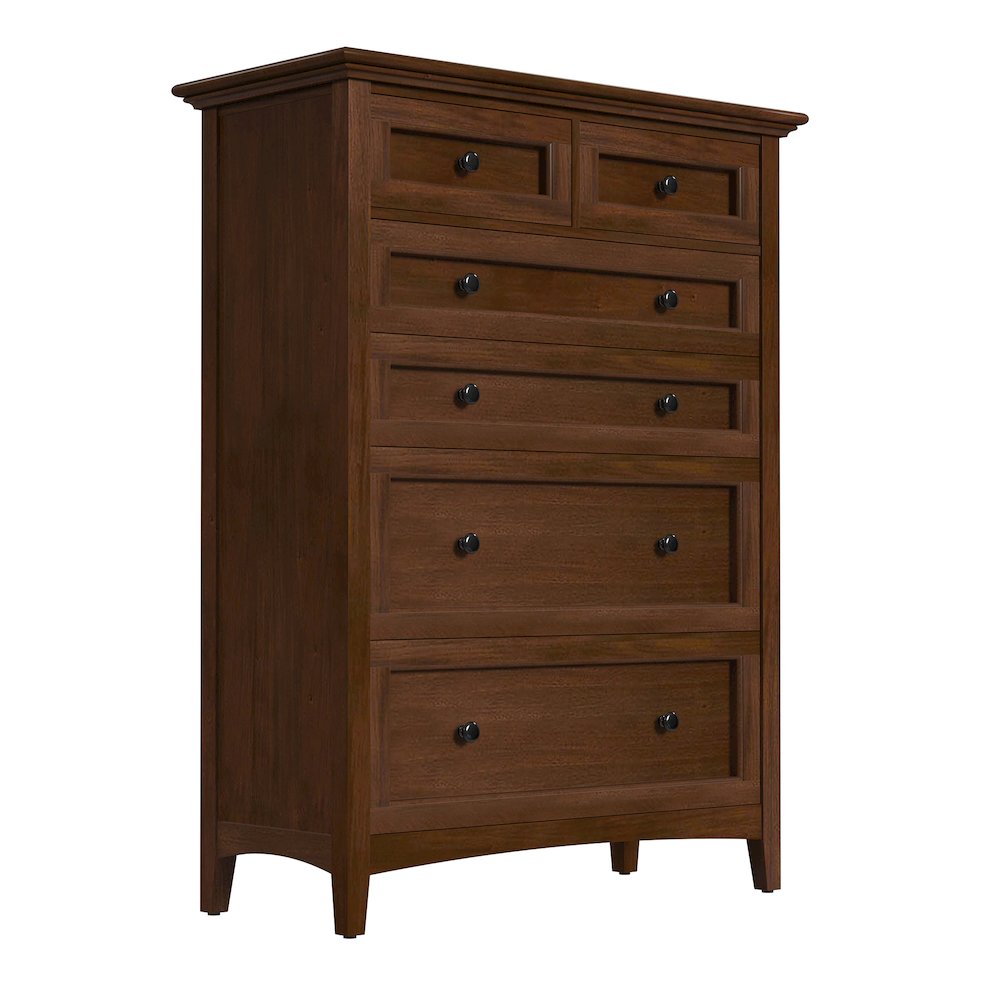 Westlake 6 Drawer Chest, Cherry Brown Finish. Picture 3