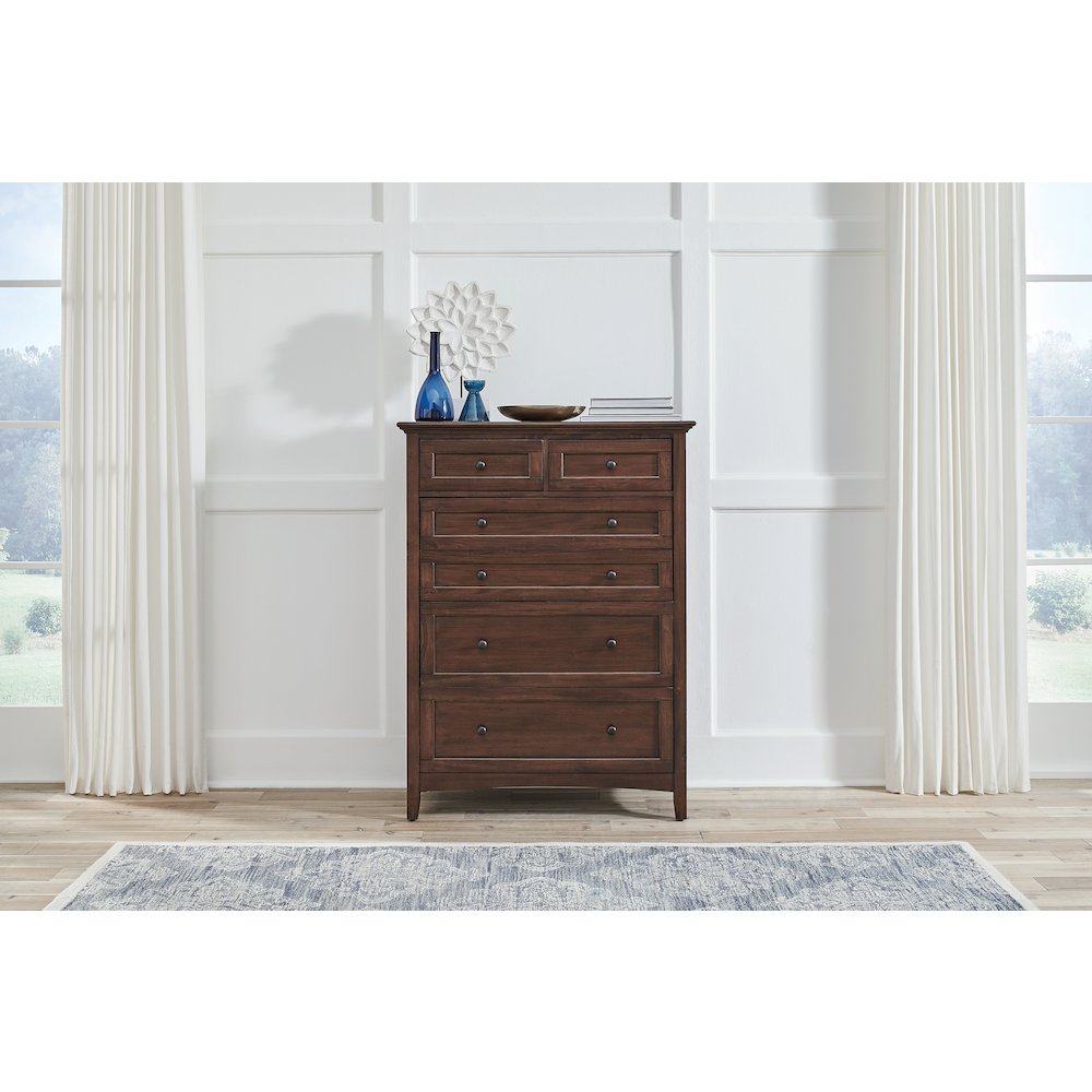 Westlake 6 Drawer Chest, Cherry Brown Finish. Picture 6