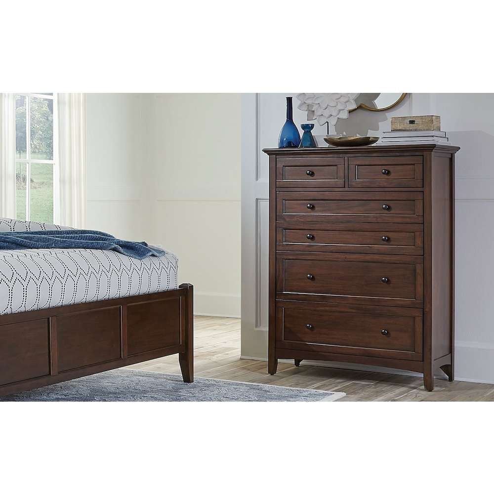 Westlake 6 Drawer Chest, Cherry Brown Finish. Picture 7