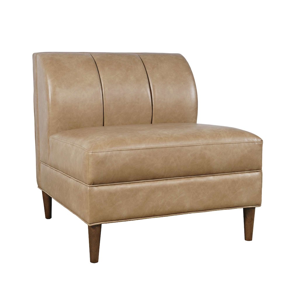 Ruston Modern Banquette Faux Leather Sectional One Seat Bench. Picture 2