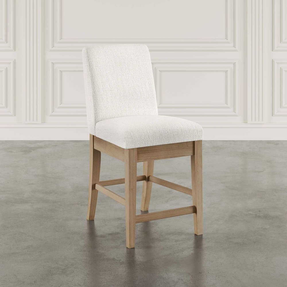 Sequoia Modern Rustic Solid Wood Upholstered Parsons Counter Stool (Set of 2). Picture 7