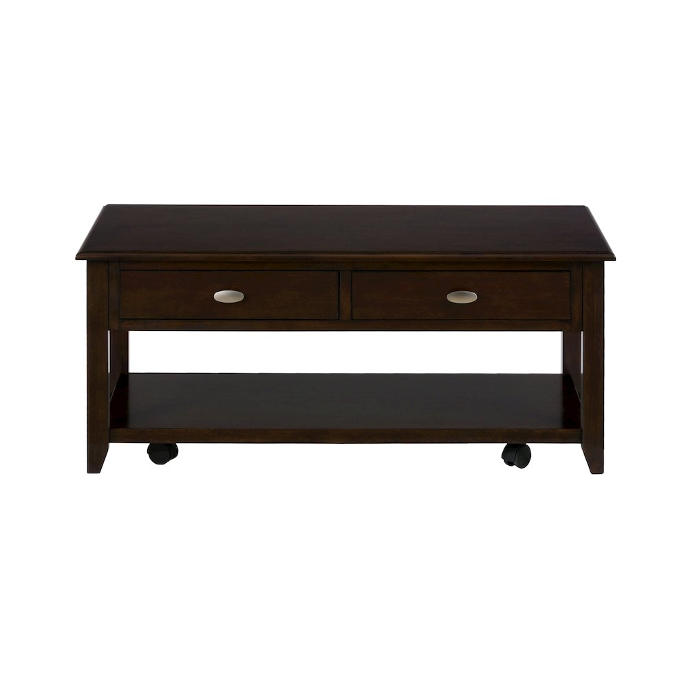 Merlot Warm Contemporary 44" Coffee Table. Picture 1