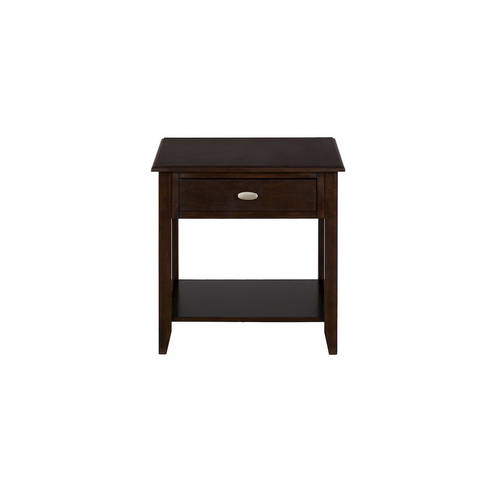 Merlot Warm Contemporary End Table. Picture 1