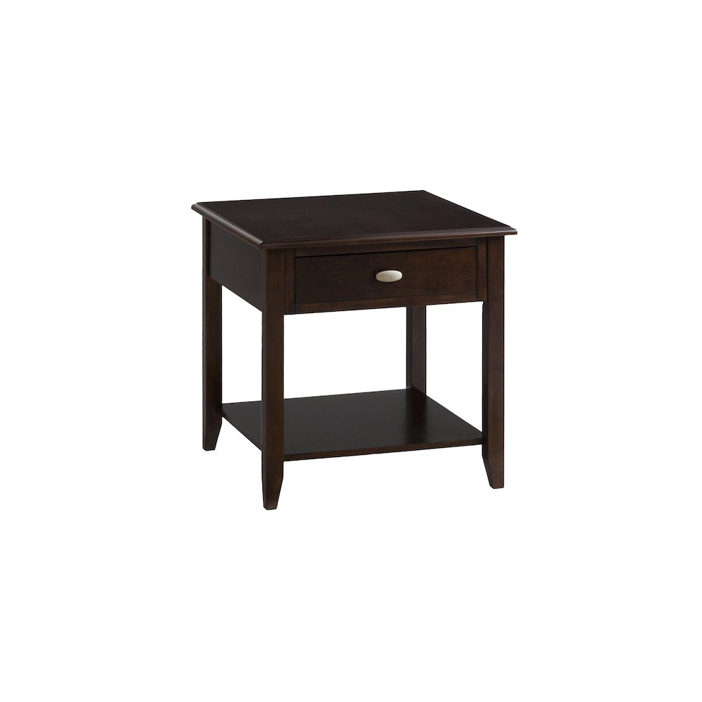 Merlot Warm Contemporary End Table. Picture 3