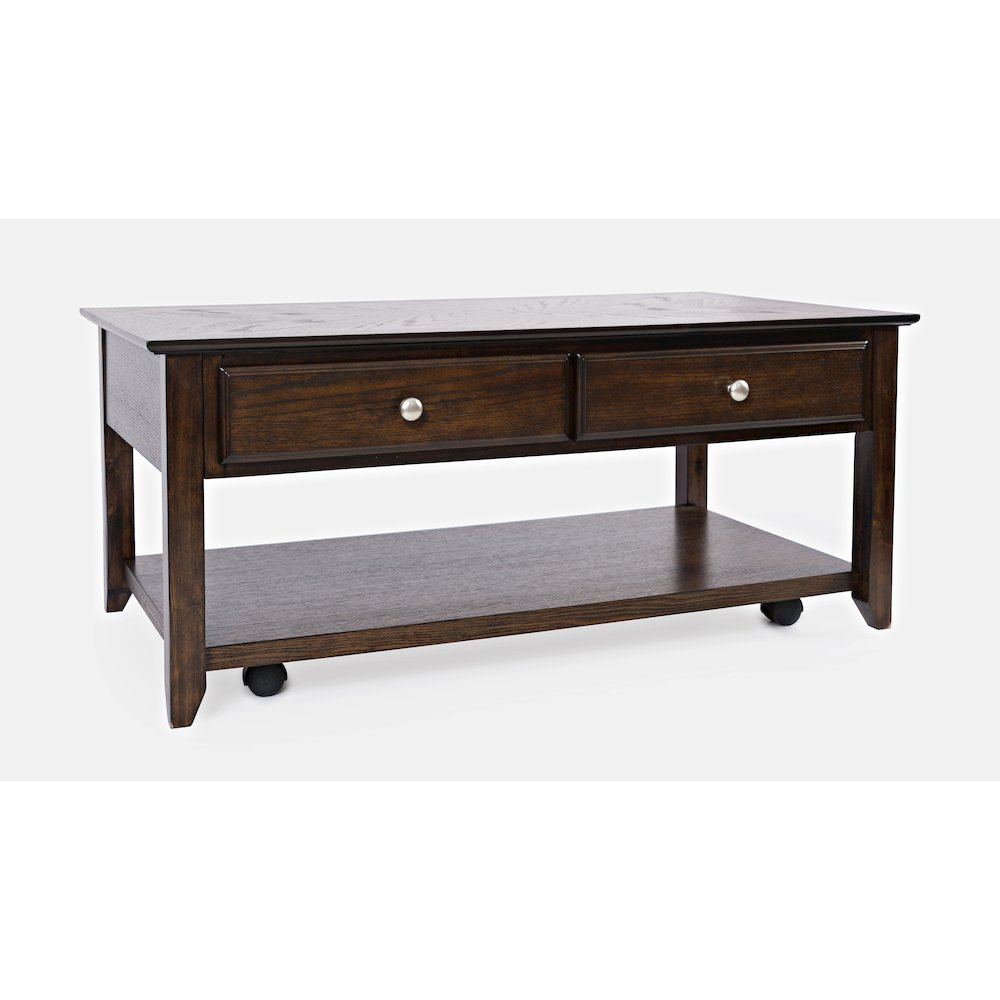 Modern Espresso Four Drawer 44" Coffee Table. Picture 3