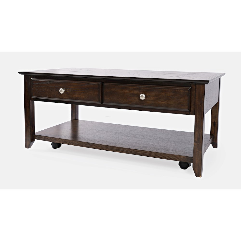 Modern Espresso Four Drawer 44" Coffee Table. Picture 2