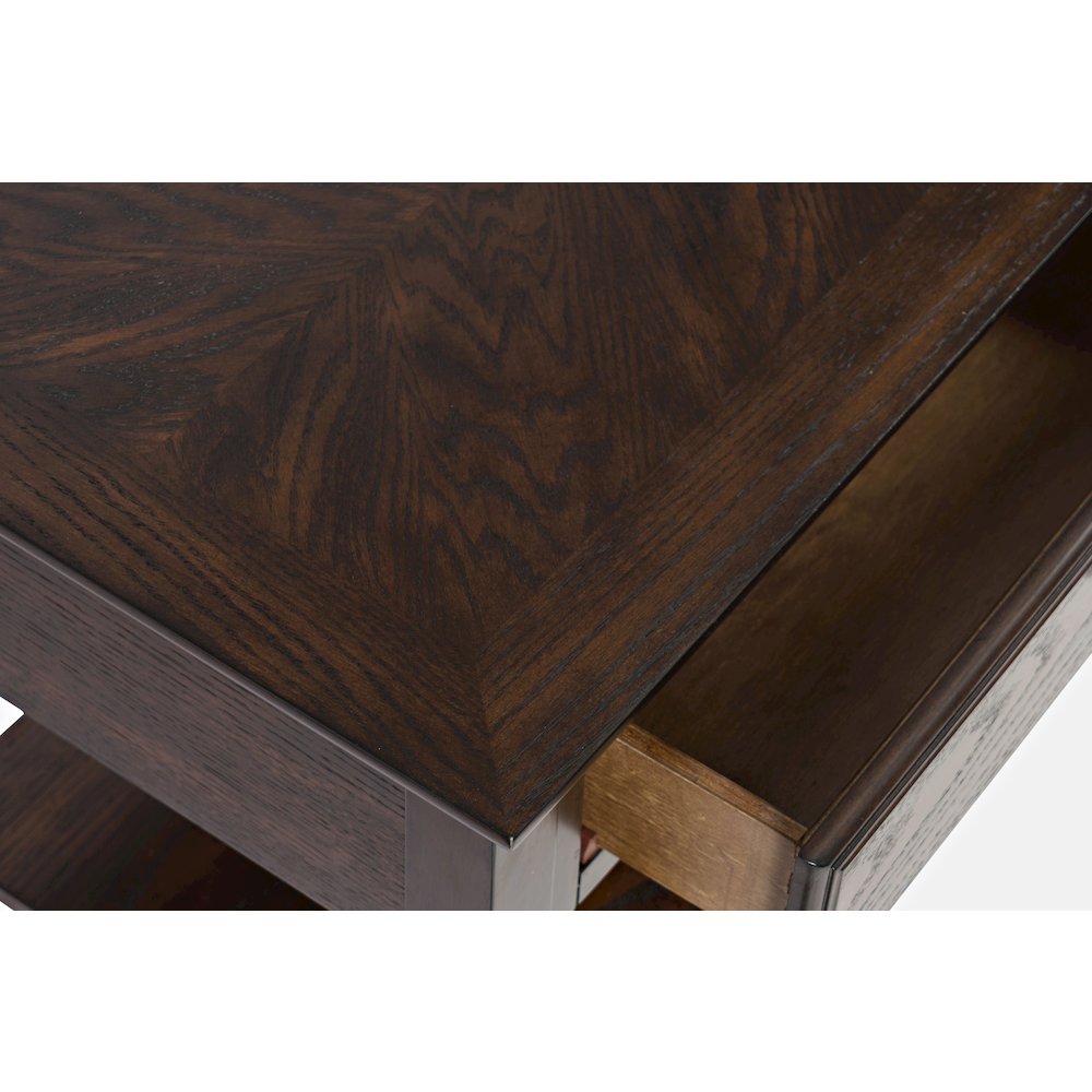 Modern Espresso Traditional 48" Sofa Console Table with Two Drawers. Picture 4