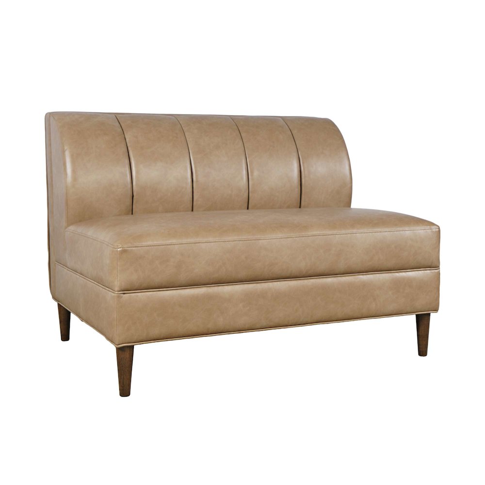 Ruston Modern Banquette Faux Leather Sectional Two Seat Bench. Picture 2