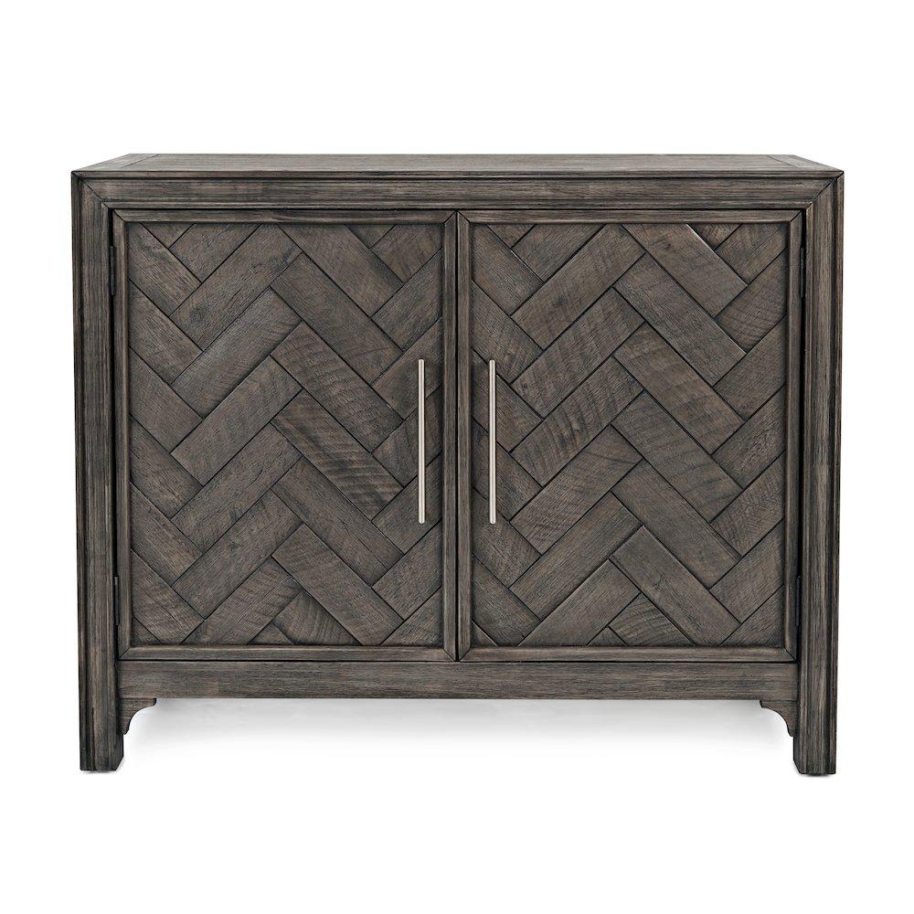 Gramercy Mid-Century Modern Chevron Two Door 40" Accent Chest. Picture 1