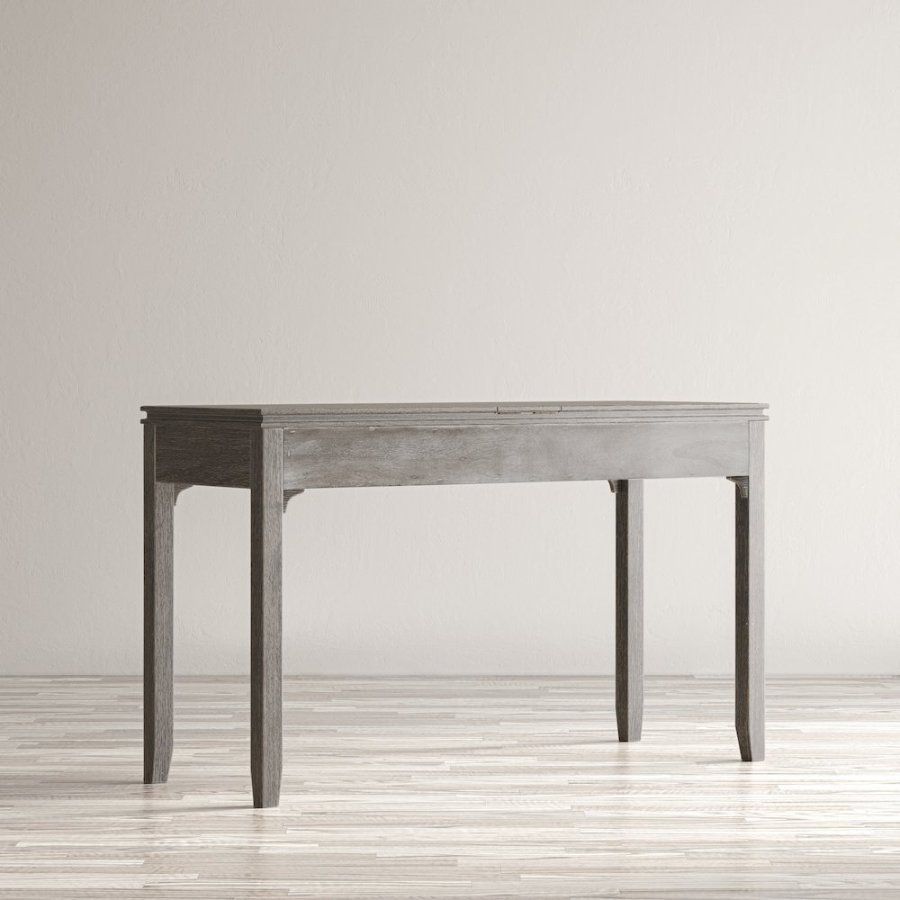 Gramercy Mid-Century Modern Chevron Three Drawer USB Charging Desk. Picture 7