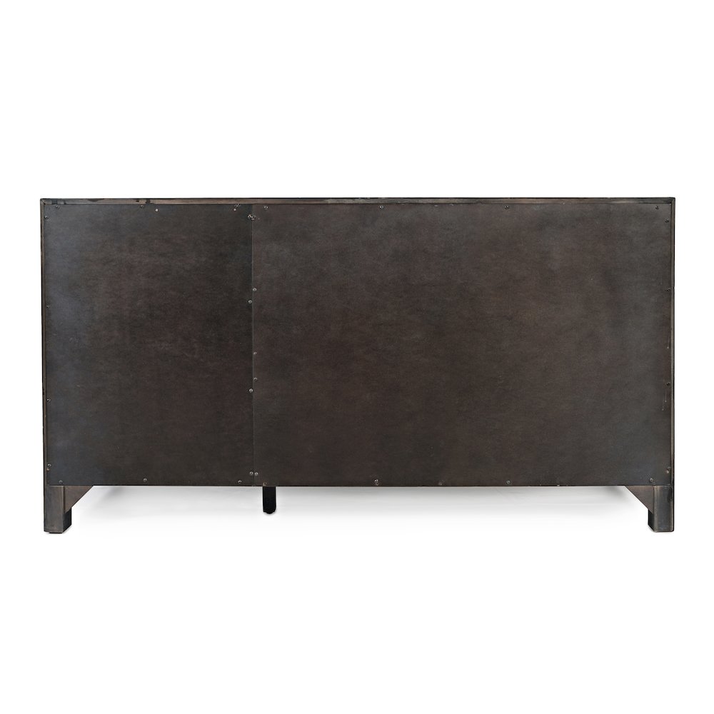 Gramercy Mid-Century Modern Chevron Three Door 60" Accent Cabinet. Picture 8
